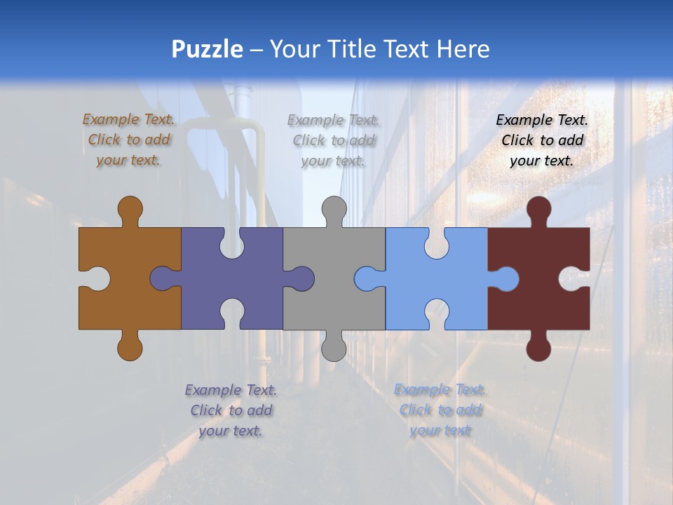 The Exterior Glass Facades Of A Huge Glasshouse With Heating System And Generator PowerPoint Template