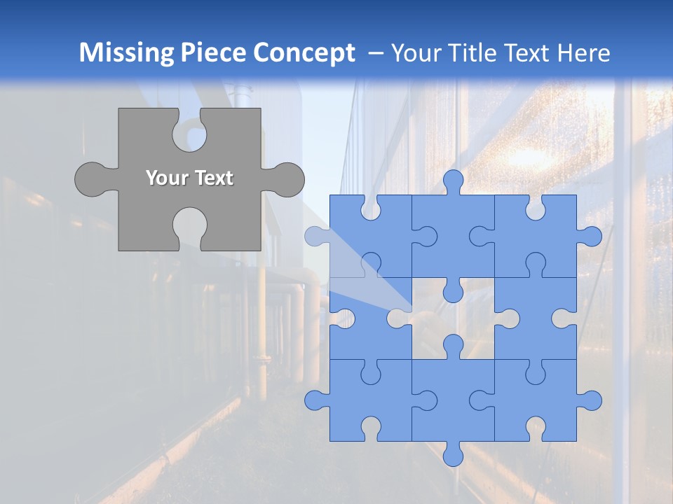 The Exterior Glass Facades Of A Huge Glasshouse With Heating System And Generator PowerPoint Template