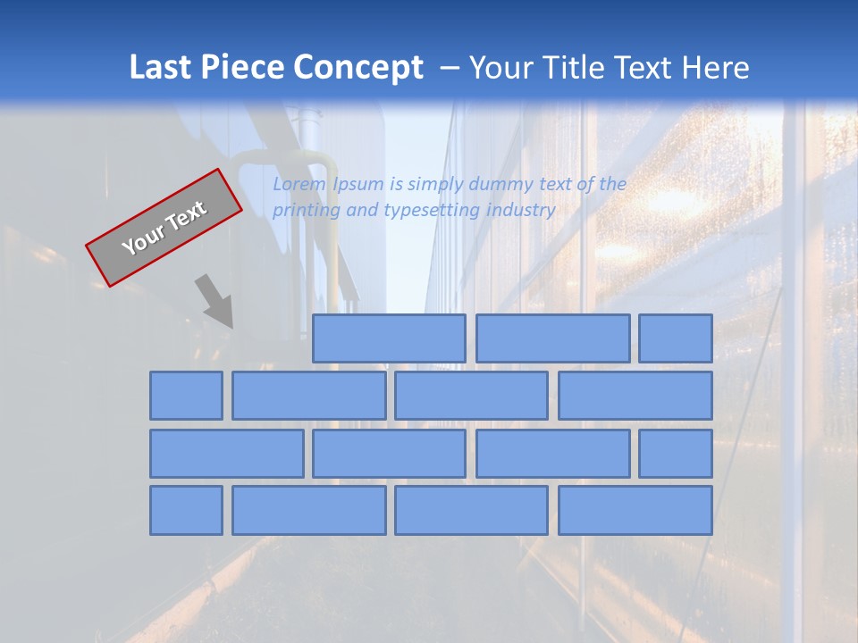 The Exterior Glass Facades Of A Huge Glasshouse With Heating System And Generator PowerPoint Template