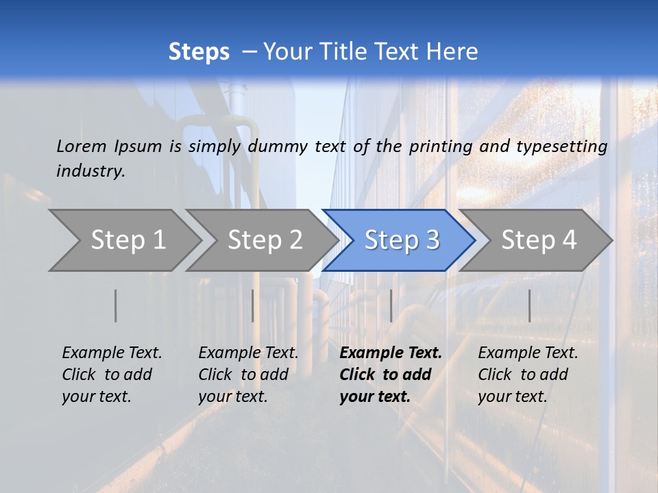 The Exterior Glass Facades Of A Huge Glasshouse With Heating System And Generator PowerPoint Template