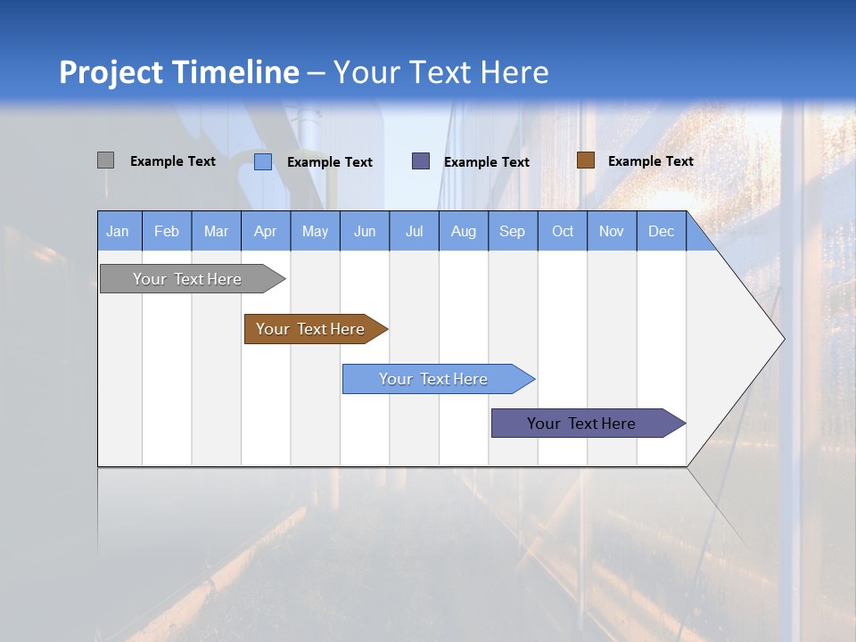 The Exterior Glass Facades Of A Huge Glasshouse With Heating System And Generator PowerPoint Template