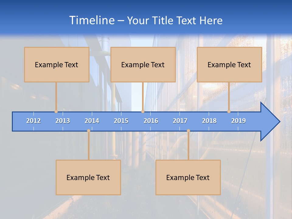 The Exterior Glass Facades Of A Huge Glasshouse With Heating System And Generator PowerPoint Template