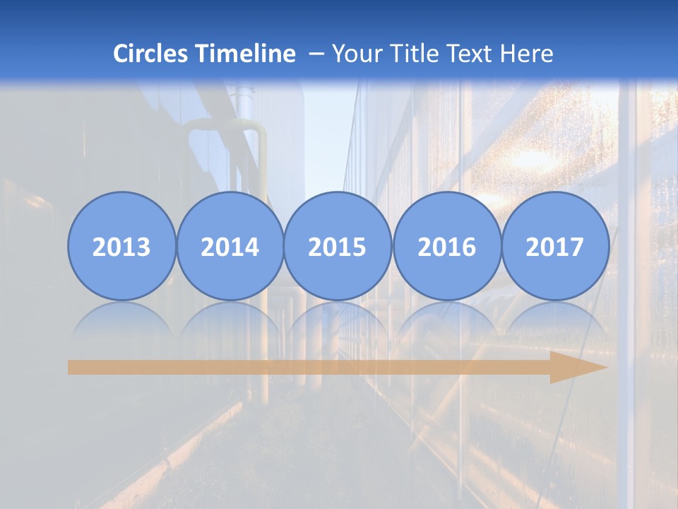 The Exterior Glass Facades Of A Huge Glasshouse With Heating System And Generator PowerPoint Template