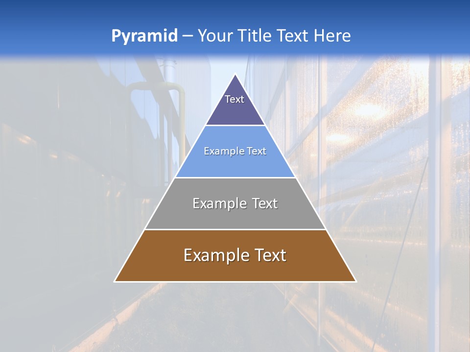 The Exterior Glass Facades Of A Huge Glasshouse With Heating System And Generator PowerPoint Template