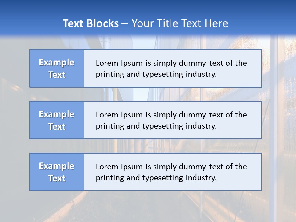 The Exterior Glass Facades Of A Huge Glasshouse With Heating System And Generator PowerPoint Template