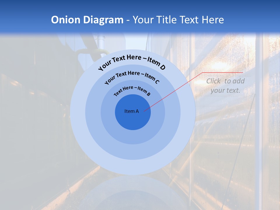 The Exterior Glass Facades Of A Huge Glasshouse With Heating System And Generator PowerPoint Template