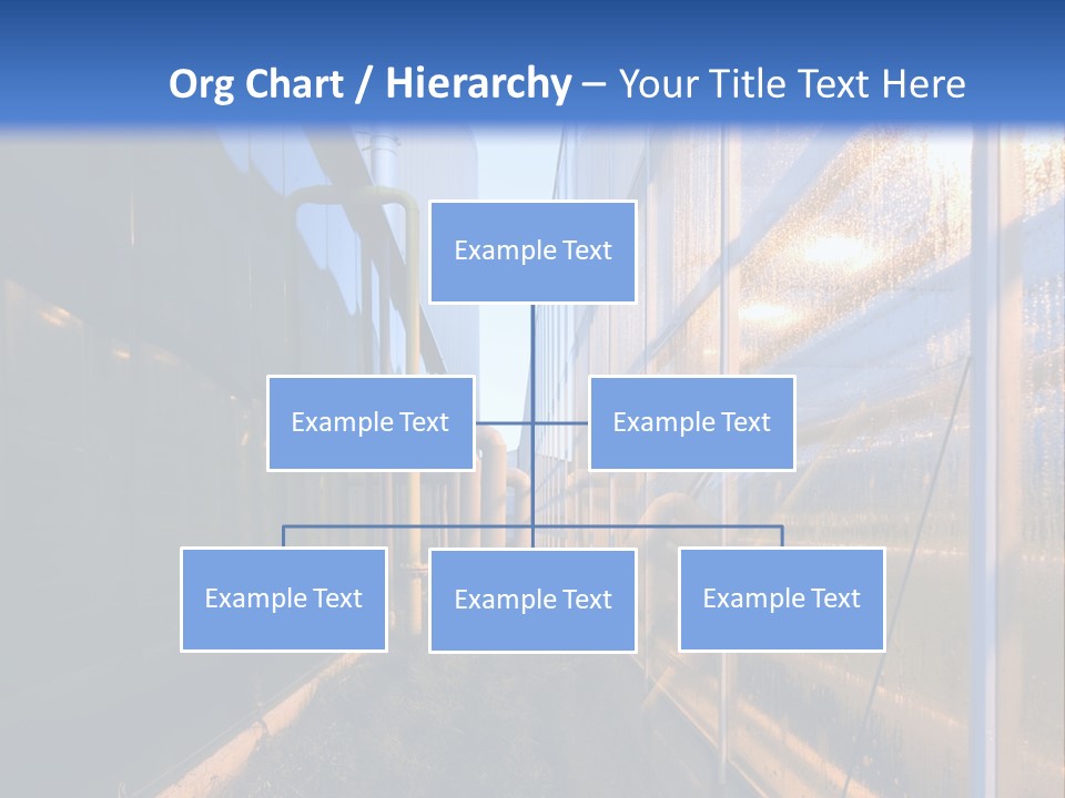 The Exterior Glass Facades Of A Huge Glasshouse With Heating System And Generator PowerPoint Template