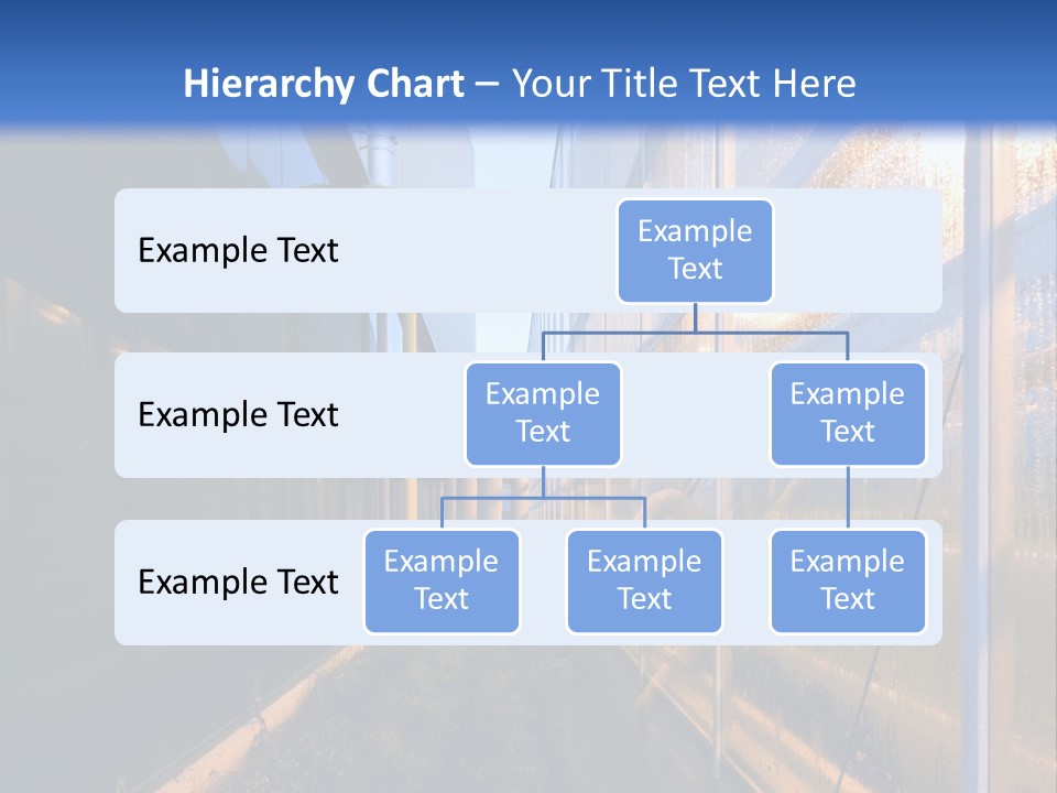 The Exterior Glass Facades Of A Huge Glasshouse With Heating System And Generator PowerPoint Template