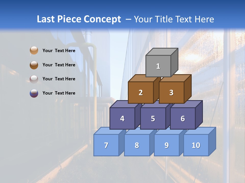The Exterior Glass Facades Of A Huge Glasshouse With Heating System And Generator PowerPoint Template