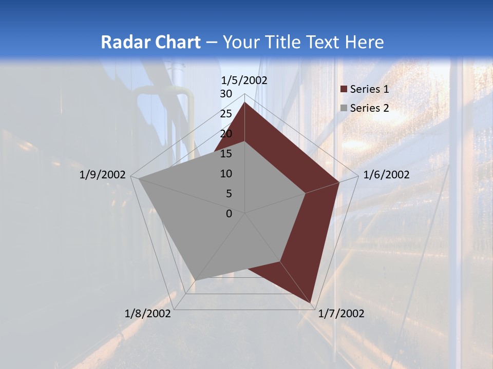 The Exterior Glass Facades Of A Huge Glasshouse With Heating System And Generator PowerPoint Template