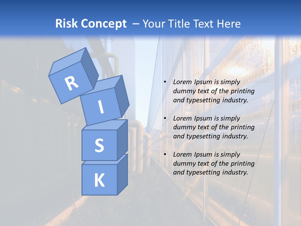 The Exterior Glass Facades Of A Huge Glasshouse With Heating System And Generator PowerPoint Template