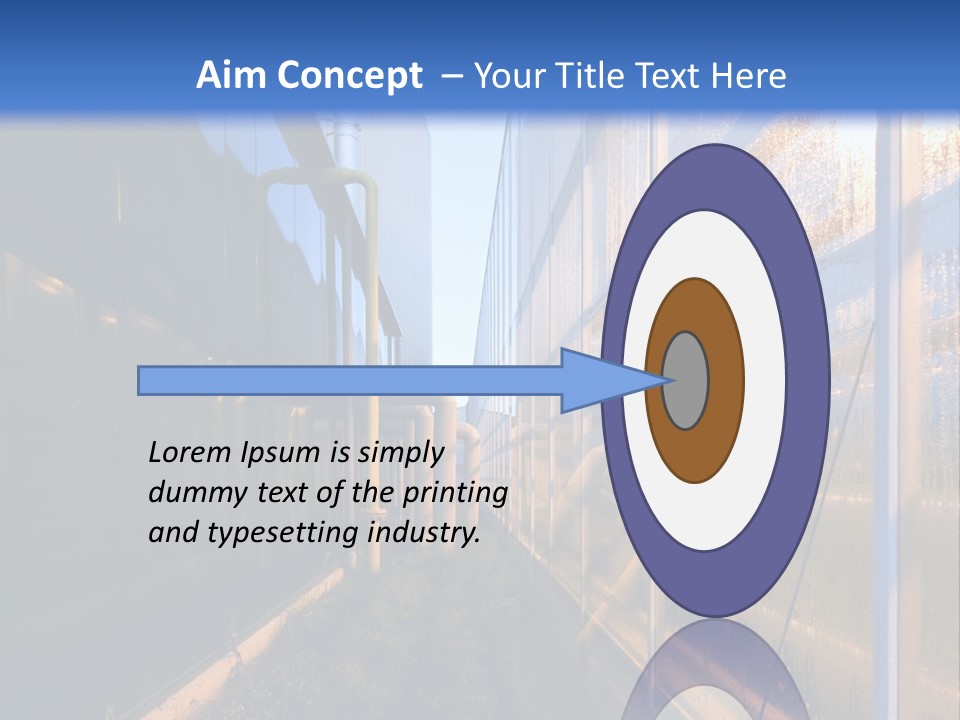 The Exterior Glass Facades Of A Huge Glasshouse With Heating System And Generator PowerPoint Template