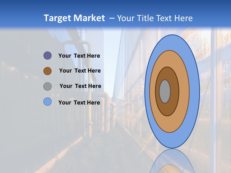 The Exterior Glass Facades Of A Huge Glasshouse With Heating System And Generator PowerPoint Template