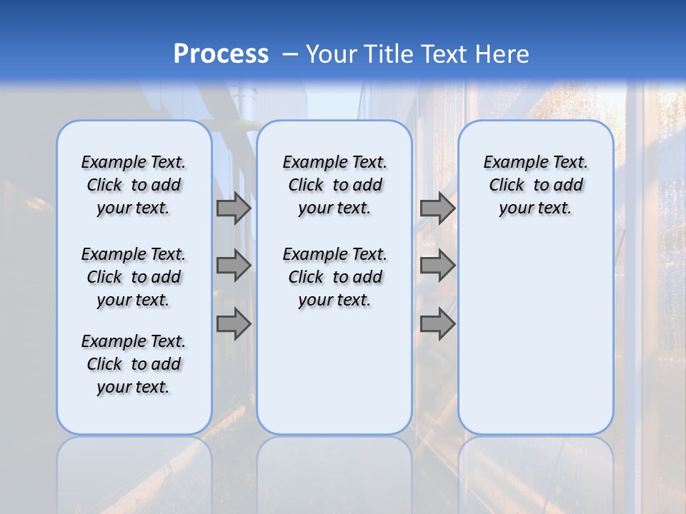 The Exterior Glass Facades Of A Huge Glasshouse With Heating System And Generator PowerPoint Template