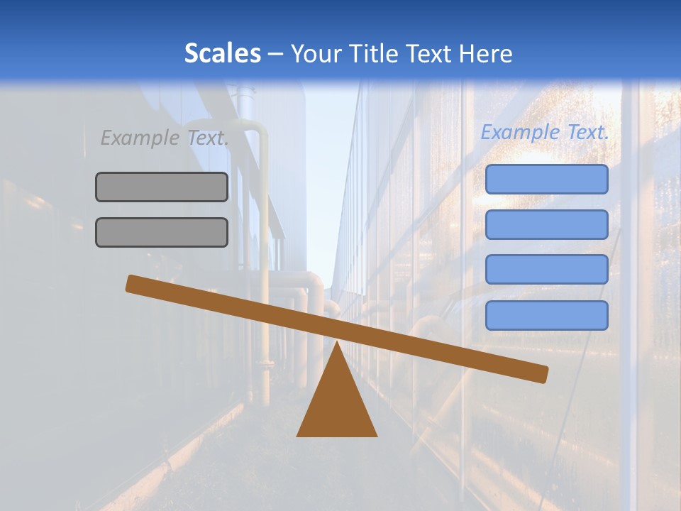 The Exterior Glass Facades Of A Huge Glasshouse With Heating System And Generator PowerPoint Template