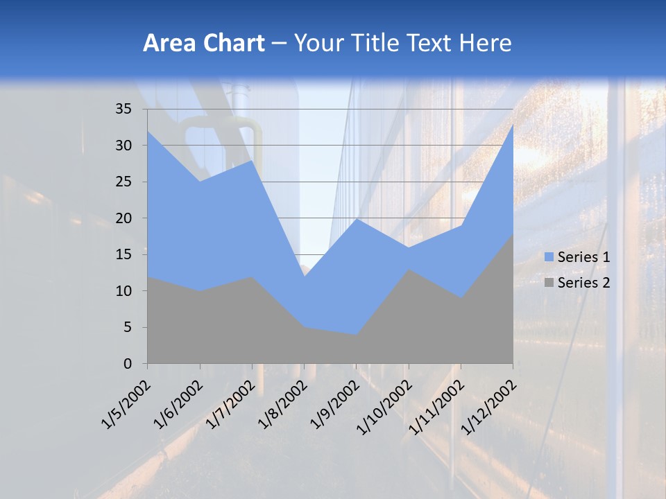 The Exterior Glass Facades Of A Huge Glasshouse With Heating System And Generator PowerPoint Template