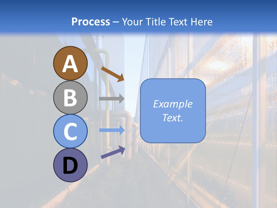 The Exterior Glass Facades Of A Huge Glasshouse With Heating System And Generator PowerPoint Template