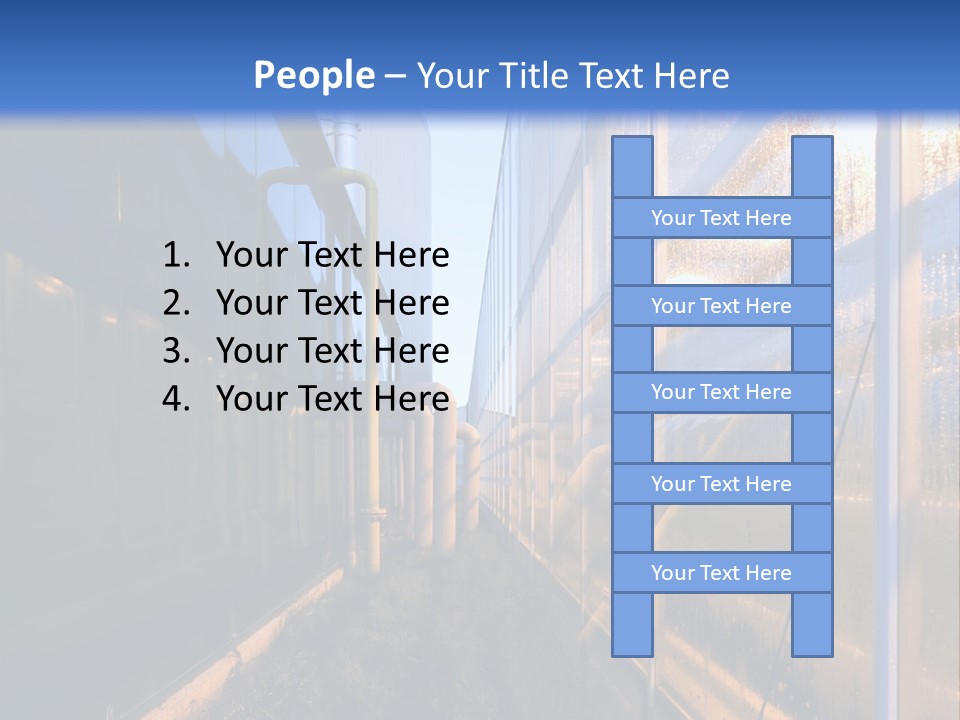 The Exterior Glass Facades Of A Huge Glasshouse With Heating System And Generator PowerPoint Template