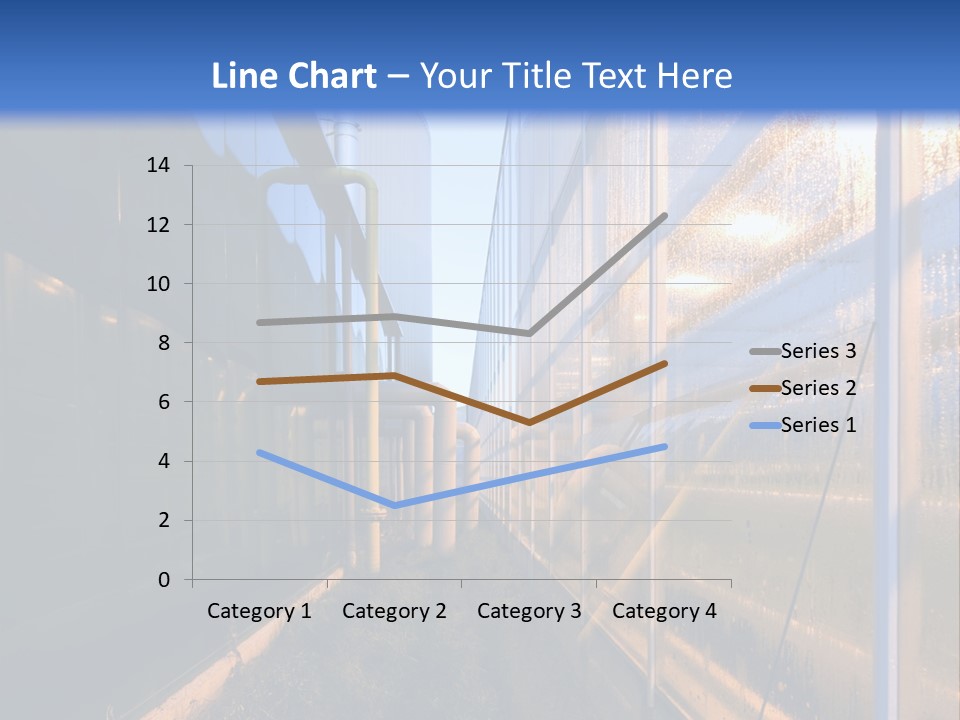 The Exterior Glass Facades Of A Huge Glasshouse With Heating System And Generator PowerPoint Template