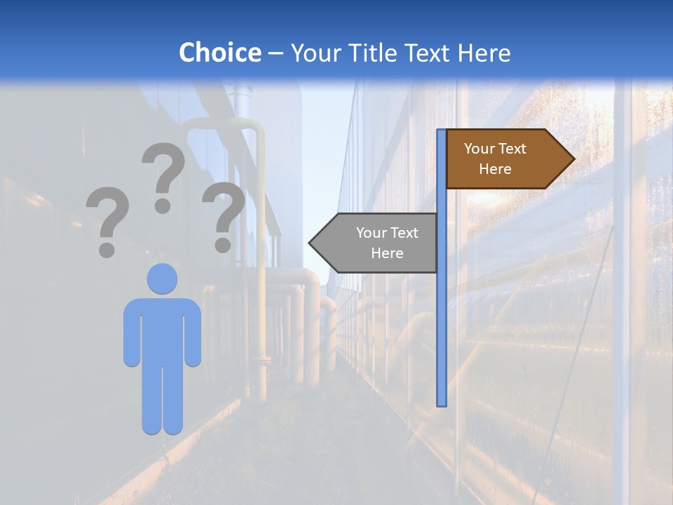 The Exterior Glass Facades Of A Huge Glasshouse With Heating System And Generator PowerPoint Template