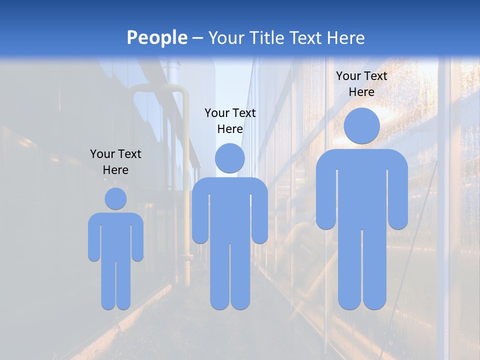 The Exterior Glass Facades Of A Huge Glasshouse With Heating System And Generator PowerPoint Template