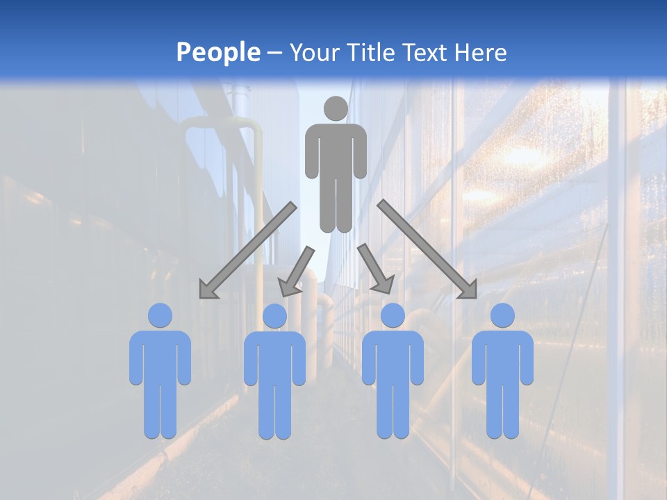 The Exterior Glass Facades Of A Huge Glasshouse With Heating System And Generator PowerPoint Template