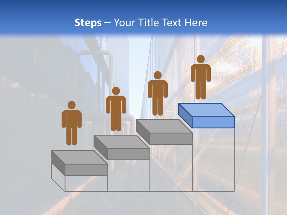 The Exterior Glass Facades Of A Huge Glasshouse With Heating System And Generator PowerPoint Template