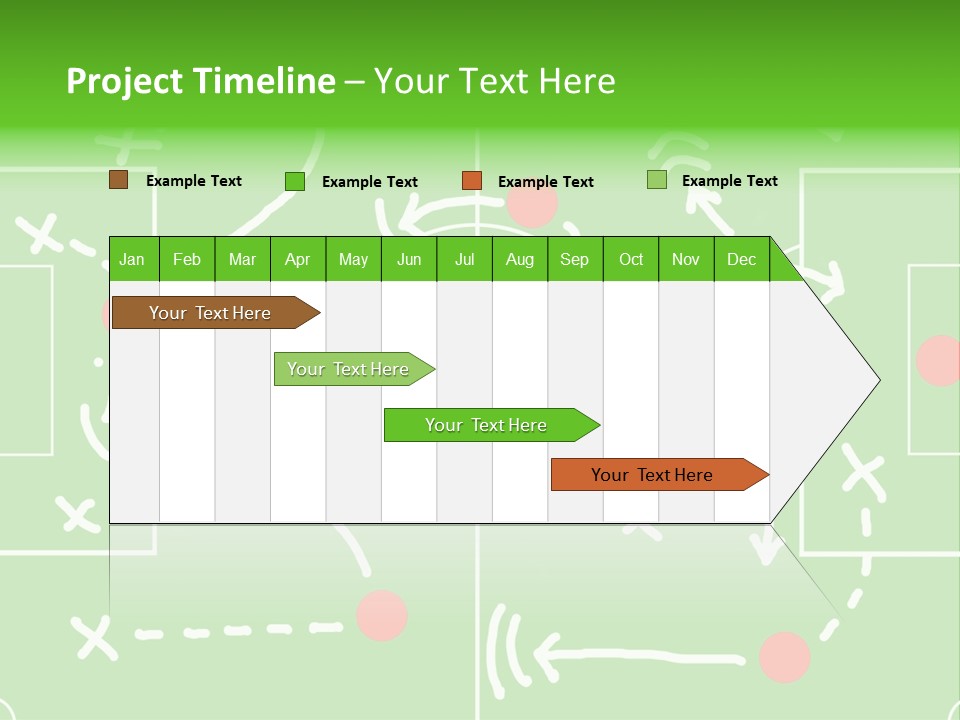 Board Representing A Soccer Field With Players And Game Plan Indications Drawn By The Trainer PowerPoint Template