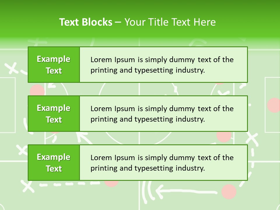 Board Representing A Soccer Field With Players And Game Plan Indications Drawn By The Trainer PowerPoint Template