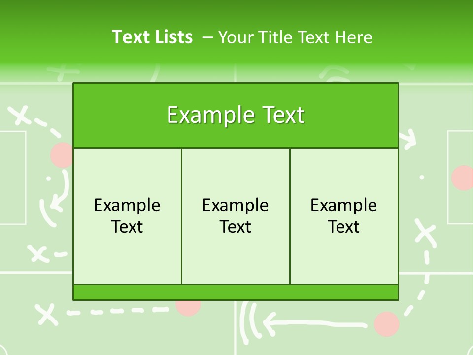 Board Representing A Soccer Field With Players And Game Plan Indications Drawn By The Trainer PowerPoint Template