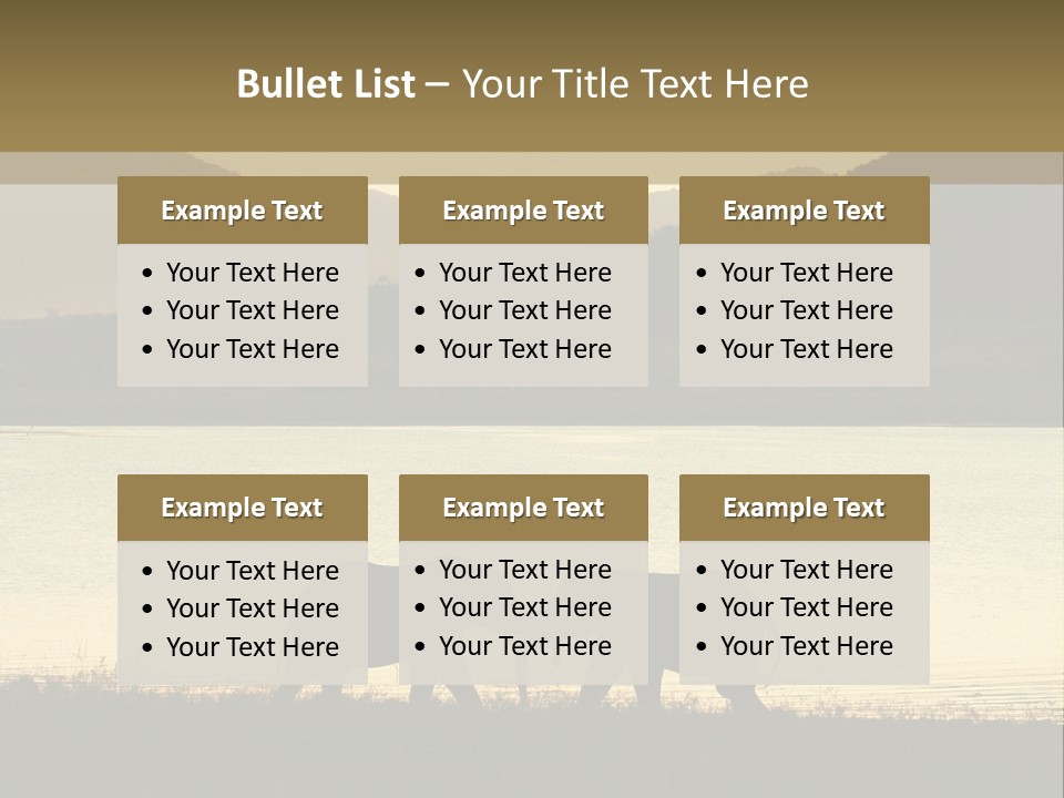 Elephant Bulls Wrestling At Sunset PowerPoint Template