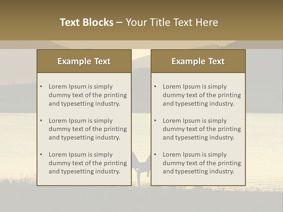 Elephant Bulls Wrestling At Sunset PowerPoint Template