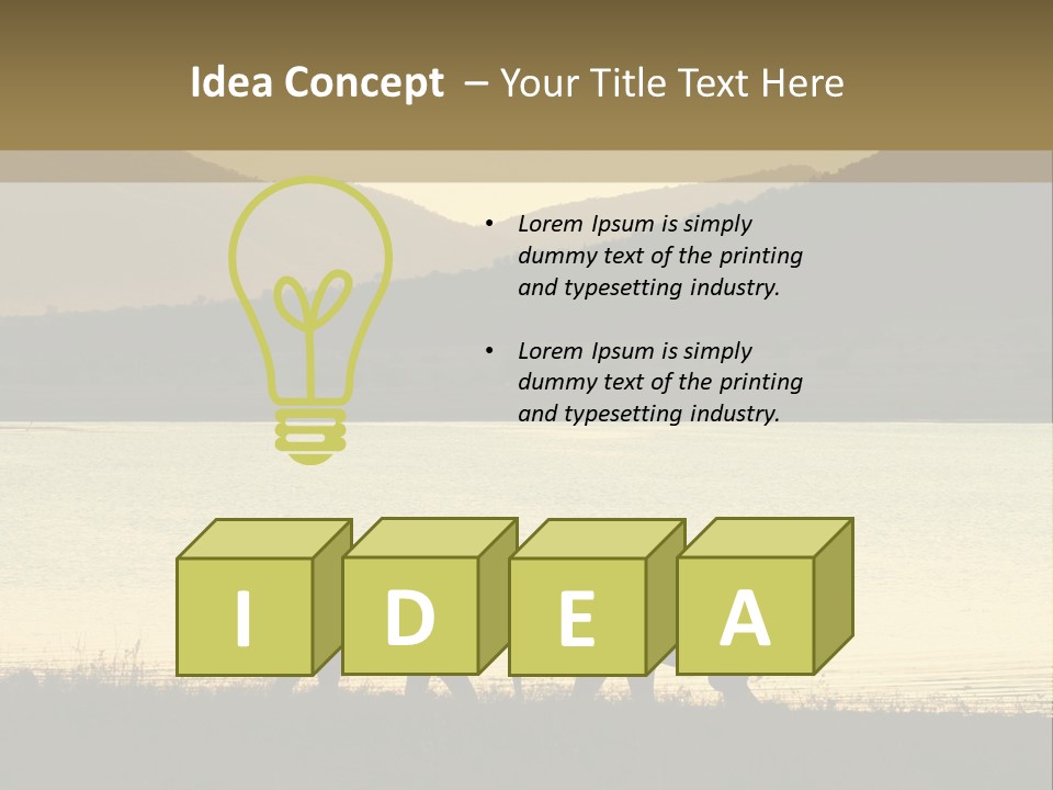 Elephant Bulls Wrestling At Sunset PowerPoint Template
