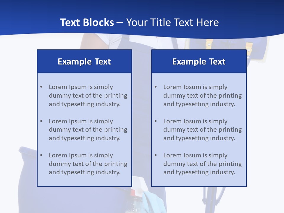 A Cute Maid Cleaner Woman With Mop And Bucket PowerPoint Template