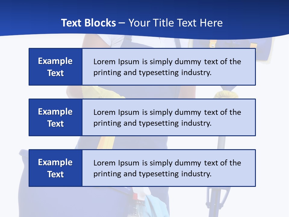 A Cute Maid Cleaner Woman With Mop And Bucket PowerPoint Template