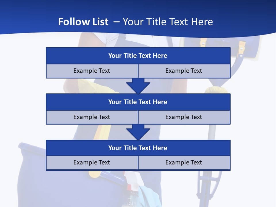 A Cute Maid Cleaner Woman With Mop And Bucket PowerPoint Template