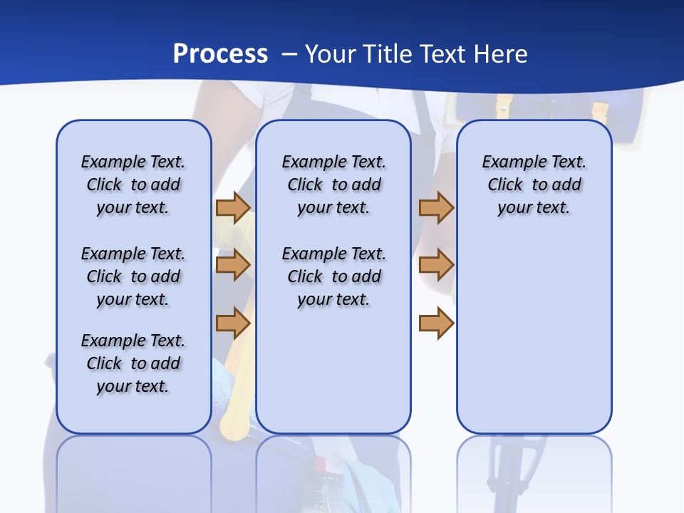 A Cute Maid Cleaner Woman With Mop And Bucket PowerPoint Template