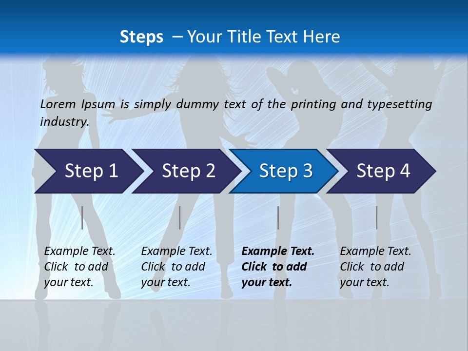 Girls Dancing At A Night Club PowerPoint Template