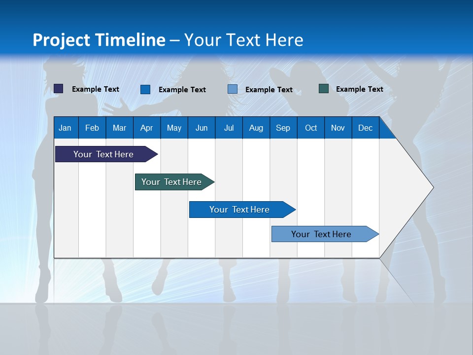 Girls Dancing At A Night Club PowerPoint Template