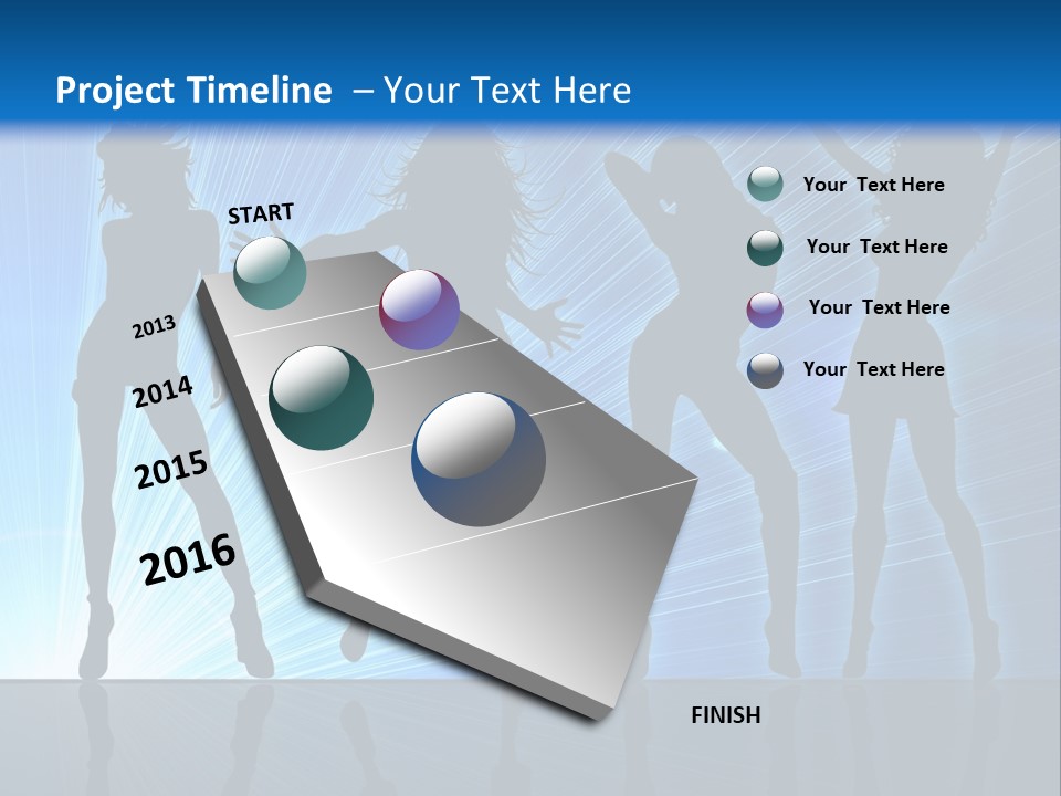 Girls Dancing At A Night Club PowerPoint Template