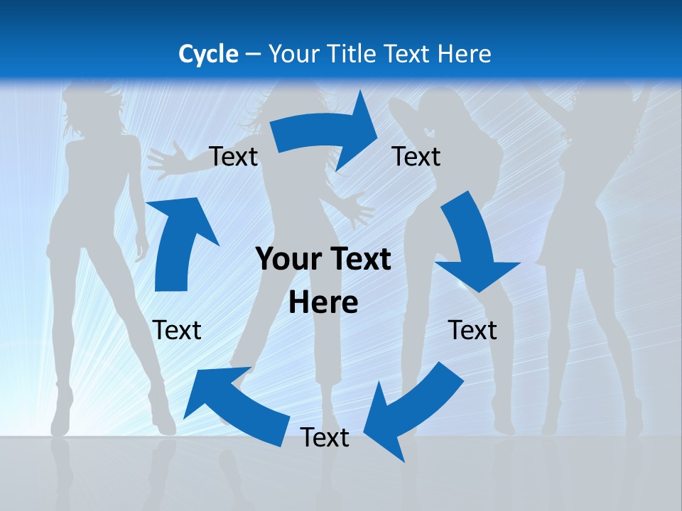 Girls Dancing At A Night Club PowerPoint Template