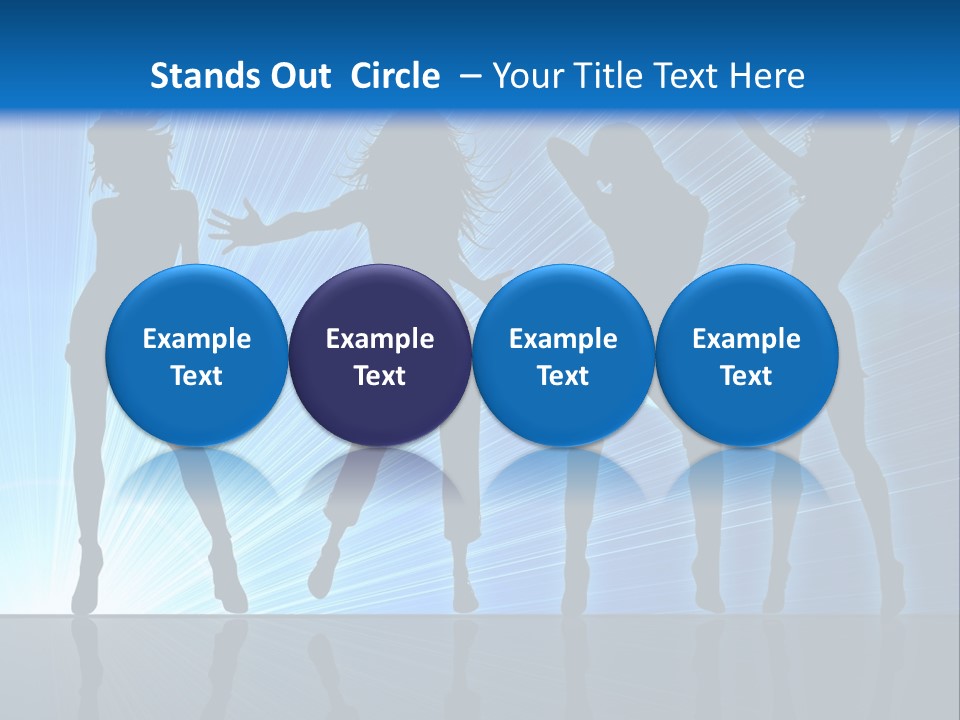 Girls Dancing At A Night Club PowerPoint Template