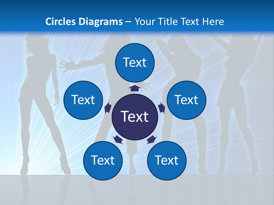 Girls Dancing At A Night Club PowerPoint Template