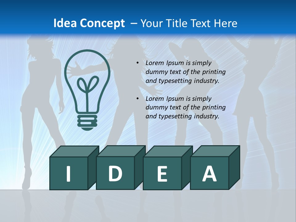 Girls Dancing At A Night Club PowerPoint Template