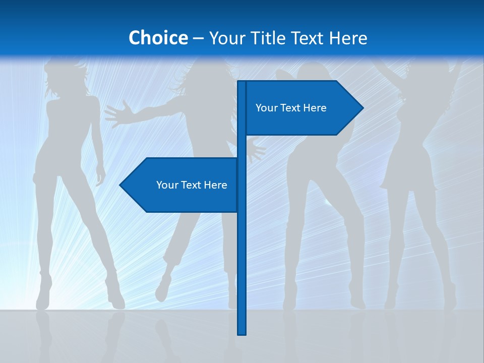 Girls Dancing At A Night Club PowerPoint Template