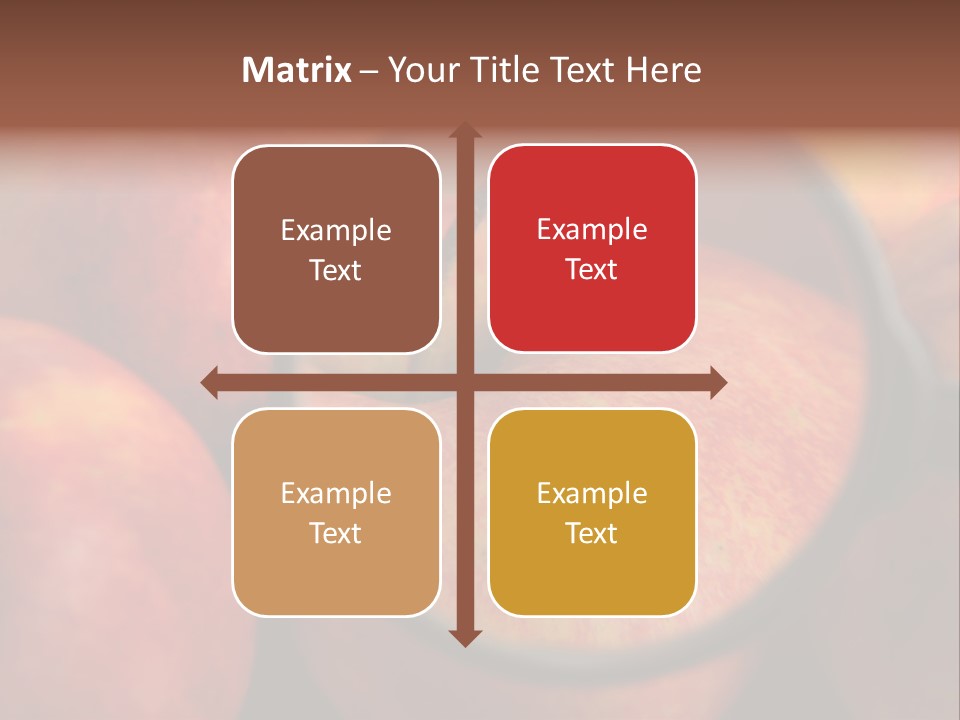 Red Apples With Magnifying Glass PowerPoint Template