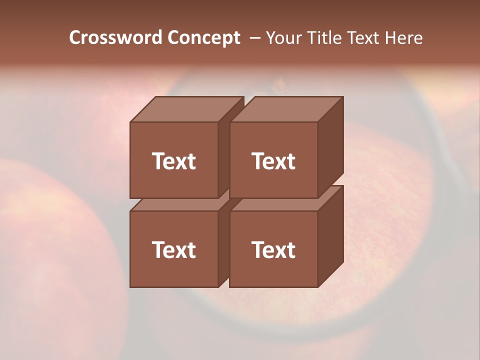Red Apples With Magnifying Glass PowerPoint Template