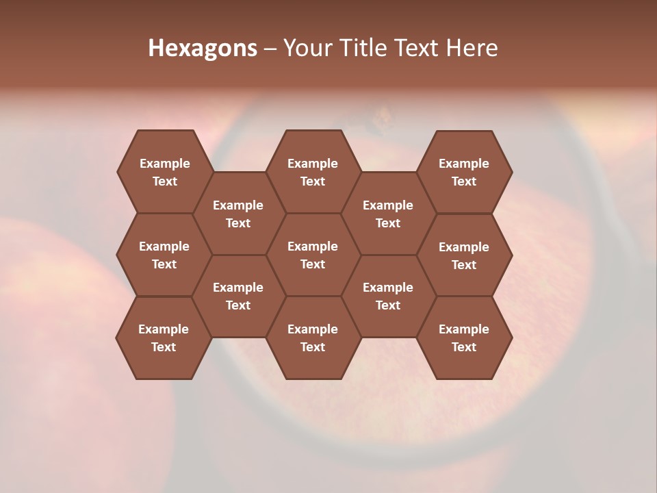 Red Apples With Magnifying Glass PowerPoint Template