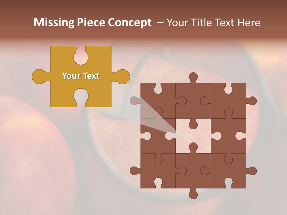 Red Apples With Magnifying Glass PowerPoint Template