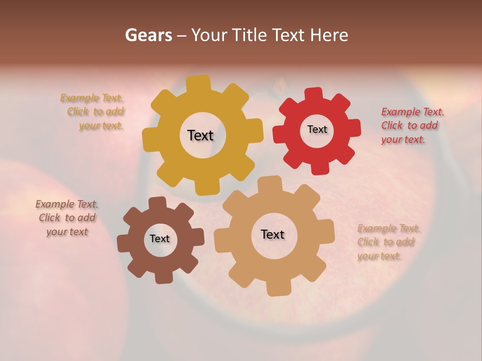 Red Apples With Magnifying Glass PowerPoint Template